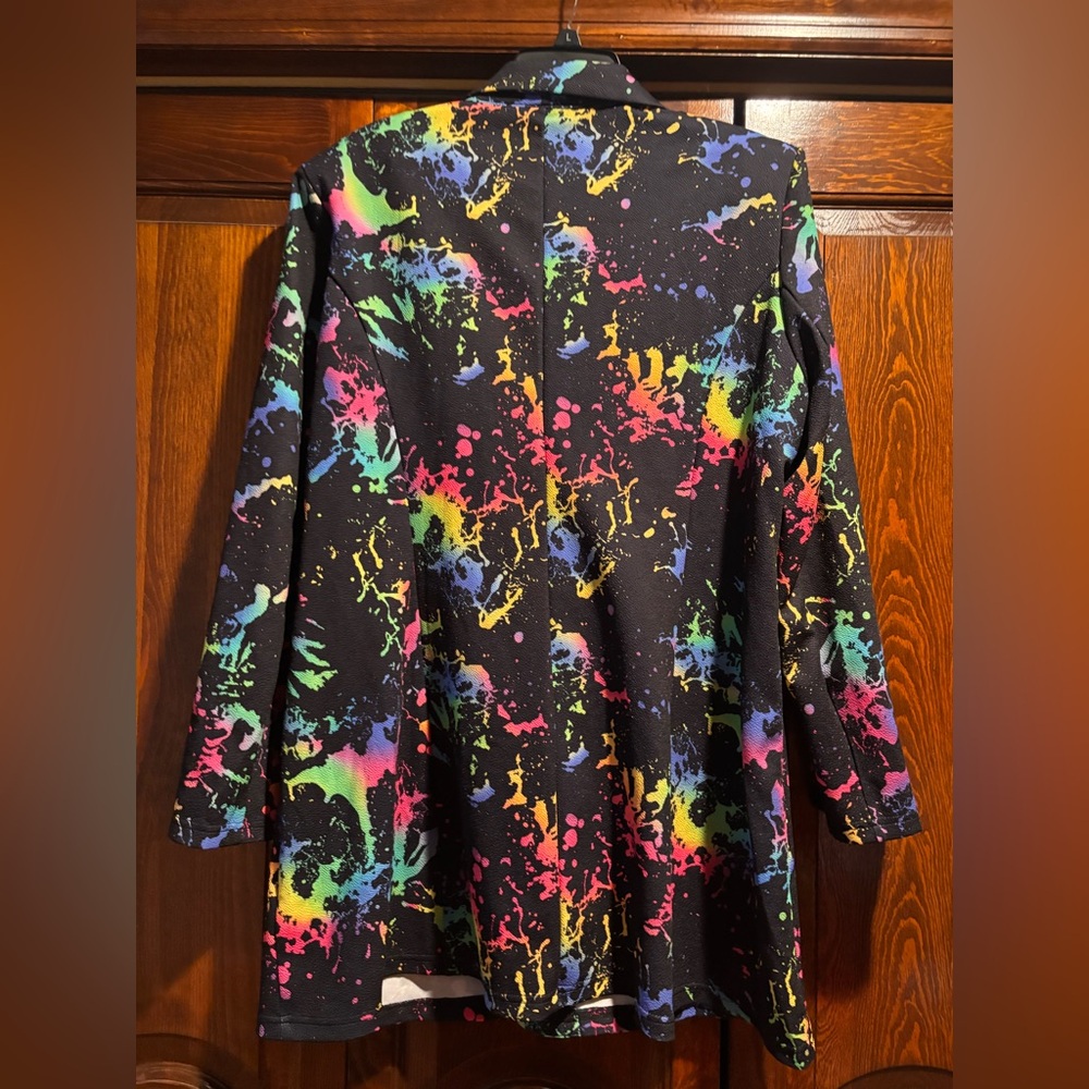 Shein Multicolor Splatter Blazer - image 2